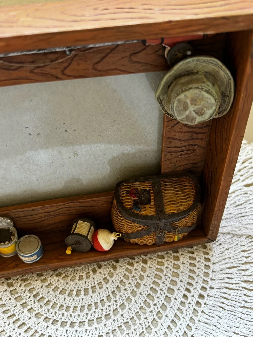 Fishing-Shadow Box Frame with 3-D detail.